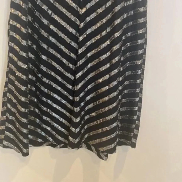 ALFANI Womens Black Sequined Glitter Striped Party Fit + - Picture 5 of 7
